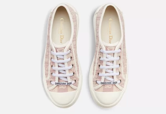 WALK'N'DIOR Platform Sneaker Nude Dior Oblique Embroidered Cotton