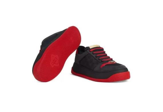 Gucci Screener GG Supreme Sneakers Black/Red