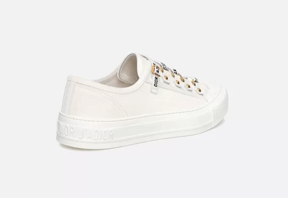 WALK'N'DIOR Sneaker White Cotton Canvas