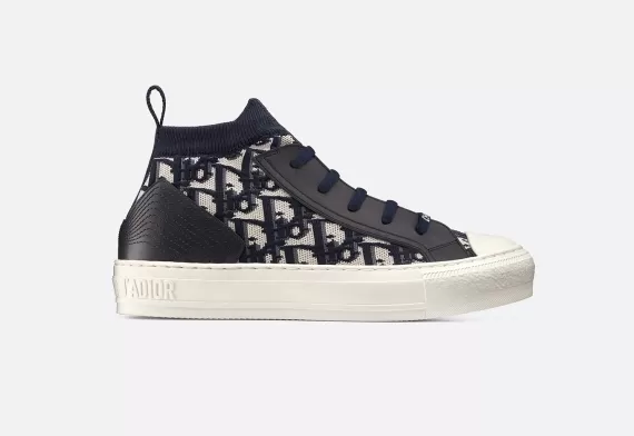 WALK'N'DIOR Sneaker Deep Blue Dior Oblique Technical Mesh and Calfskin