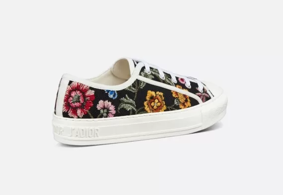 WALK'N'DIOR Sneaker Black Multicolor, Dior Petites Fleurs Motif