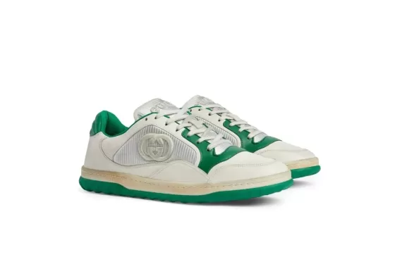 Gucci Mac80 Low-Top Sneakers White/Emerald Green