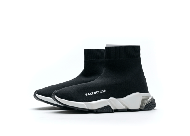 Balenciaga Speed Clear Sole Black White