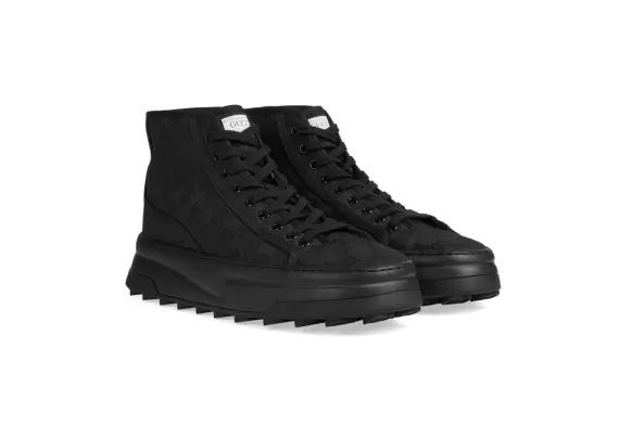 Gucci GG-Canvas High-Top Sneakers Black