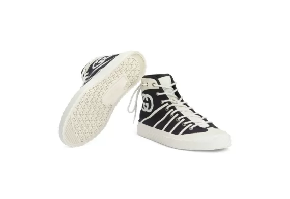 Gucci High-Top GG Sneakers Black/White