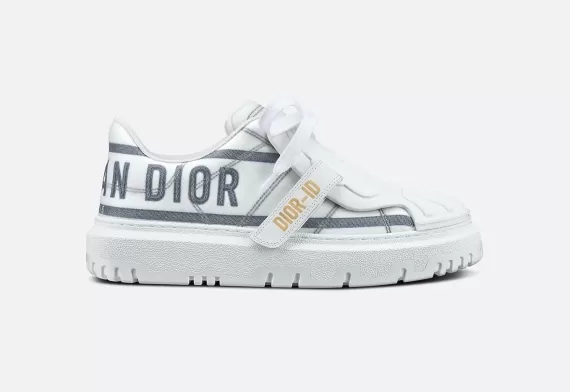 DIOR-ID Sneaker - White and French Blue Technical Fabric