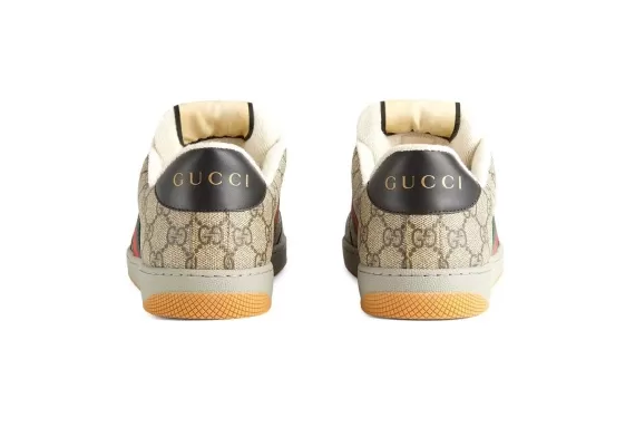 Gucci Screener Lace-Up Sneakers Vintage Logo