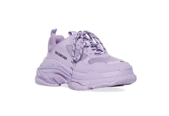 Balenciaga Triple S Low-Top Sneakers Lilac Purple