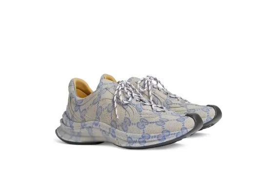 Gucci Logo-Print Sneakers From Gucci Featuring Blue