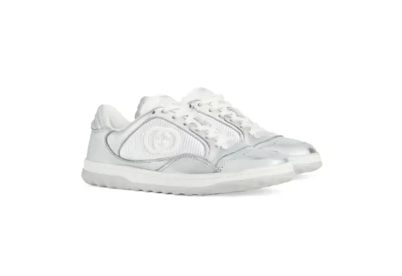 Gucci Mac80 Low-Top Sneakers Silver-Tone/White