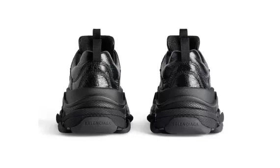 Balenciaga Triple S Lambskin Sneakers Black