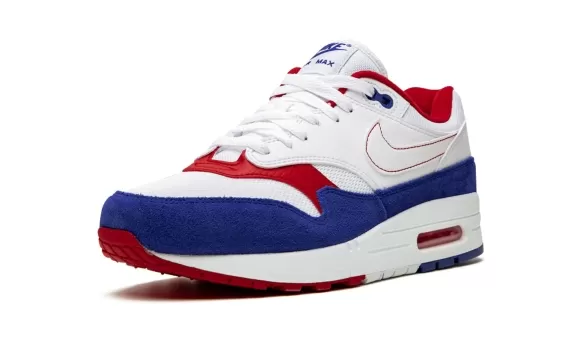 Air Max 1 USA White-Deep Royal Blue