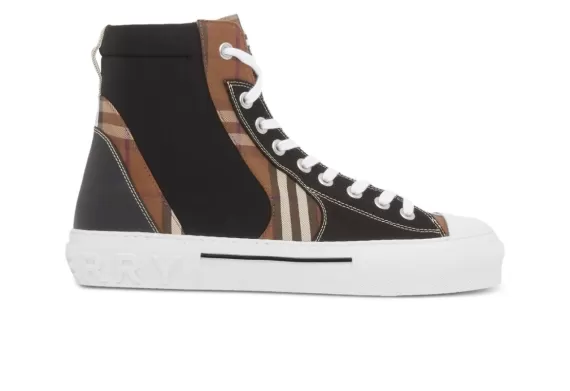 Vintage Check Lace-up Sneakers - Brown