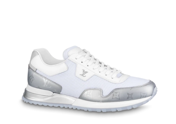 Louis Vuitton Run Away Sneaker - White Mesh and Monogram metallic canvas