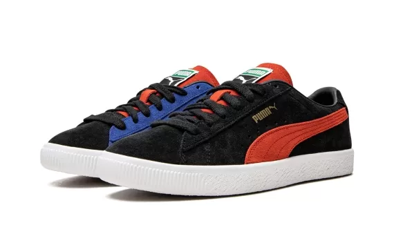 Suede VTG Teams - Black-Burnt Red-Blazing