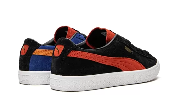 Suede VTG Teams - Black-Burnt Red-Blazing