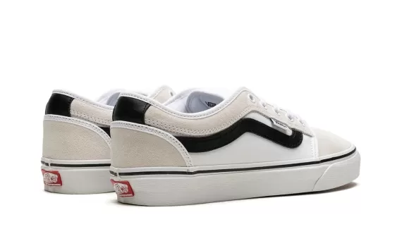 Chukka Low Sidestripe - White/Black