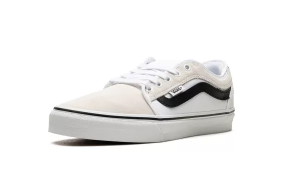 Chukka Low Sidestripe - White/Black