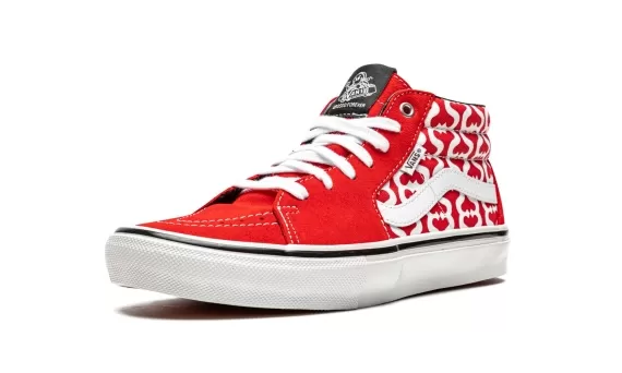 Supreme x Vans Skate Grosso Mid - Red