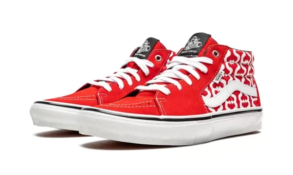 Supreme x Vans Skate Grosso Mid - Red
