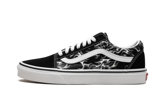 Flames Old Skool - Flames Black/White