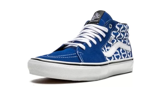 Skate Grosso Mid Supreme - Monogram S - Royal