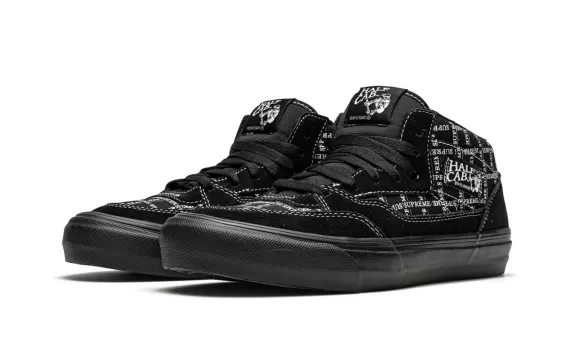 Supreme x Vans Half Cab Pro Grid Logo - Black