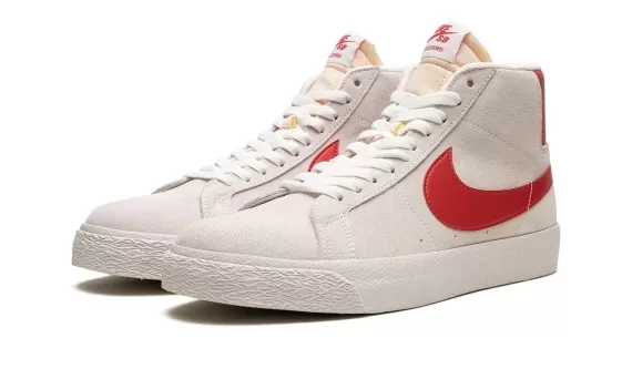 SB Zoom Blazer Mid - Summmit White/University Red