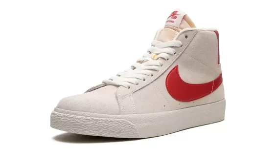 SB Zoom Blazer Mid - Summmit White/University Red