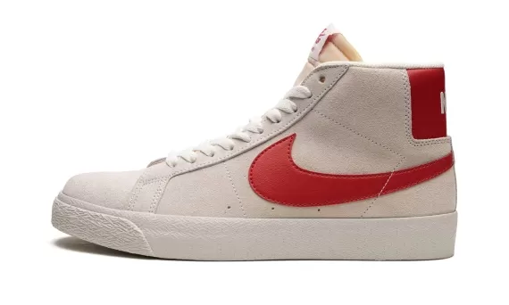 SB Zoom Blazer Mid - Summmit White/University Red