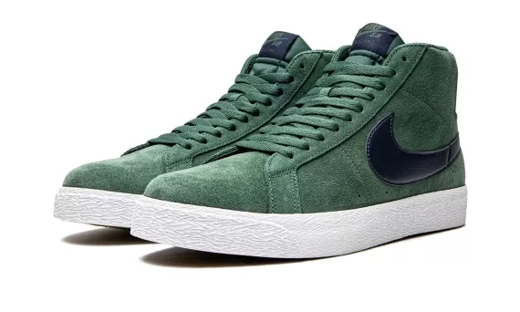 SB Zoom Blazer Mid - Noble Green/Midnight Navy-Nobl