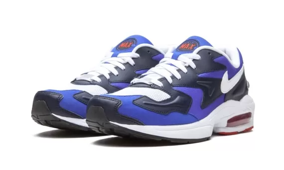 Air Max 2 Light - Blue/Obsidian/Metallic Silver