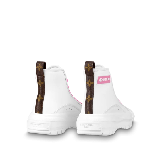 Lv Squad Sneaker Boot White / Pink