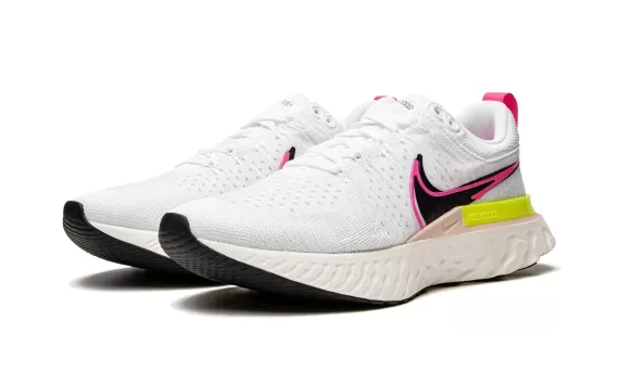 React Infinity Run Flyknit 2 - White/Sail/Pink Blast/Black