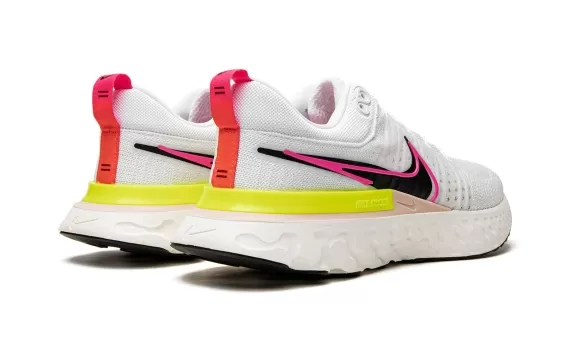 React Infinity Run Flyknit 2 - White/Sail/Pink Blast/Black