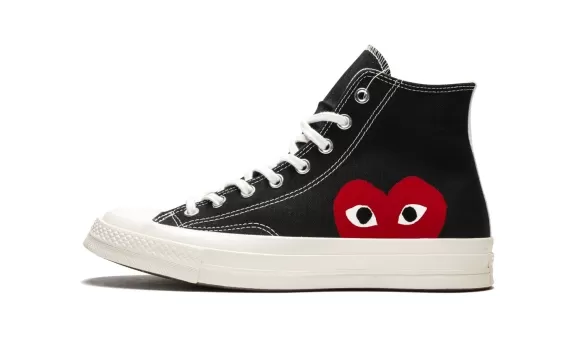 Chuck 70 HI Comme Des Garçons / Half Heart - Black/White