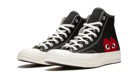 Chuck 70 HI Comme Des Garçons / Half Heart - Black/White