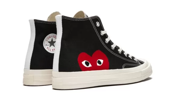Chuck 70 HI Comme Des Garçons / Half Heart - Black/White