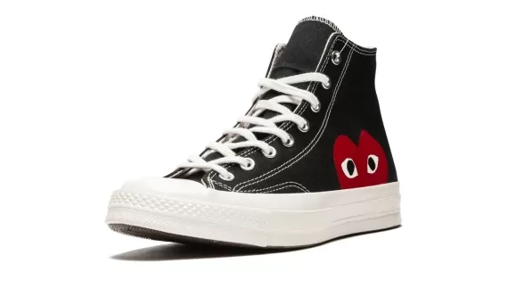 Chuck 70 HI Comme Des Garçons / Half Heart - Black/White